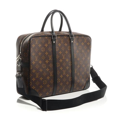 louis vuitton monogram macassar porte-documents voyage pm|LOUIS VUITTON Monogram Macassar Porte.